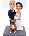 Custom cake toppers create for your wedding with dog